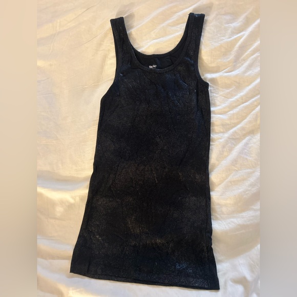 MOSSIMO Mystique Black Sparkle Tank Tops size small/petite NWOT - Picture 1 of 7